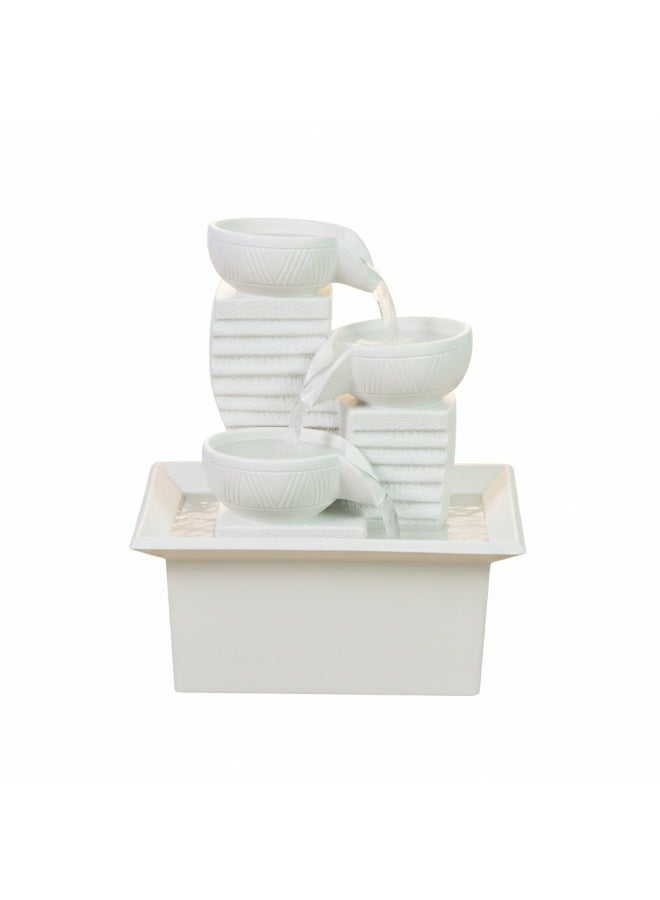 JUNI Indoor Tabletop Water Fountain – Decorative Flowing Water Ornament for Home Décor, Relaxing Table Fountain for Living Room & Office Desk - Image 2